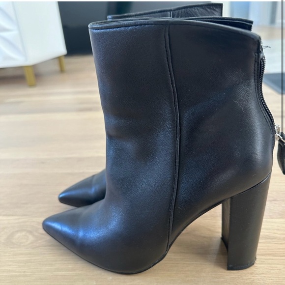 Black Leather Women's Boots - Picture 3 of 6